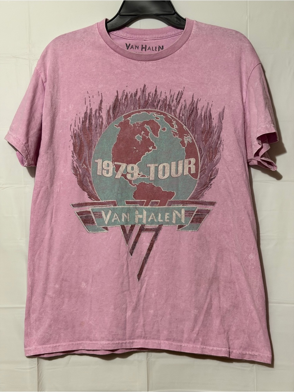 Van Halen 1979 Tour Pink Graphic Short-Sleeve Tee